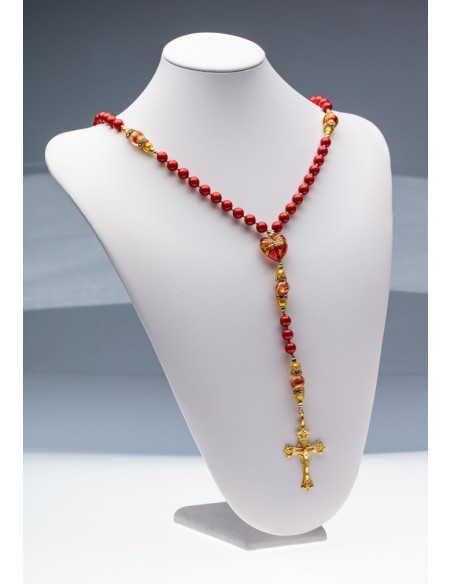 Red and Gold Rosary  | Vatican Gift