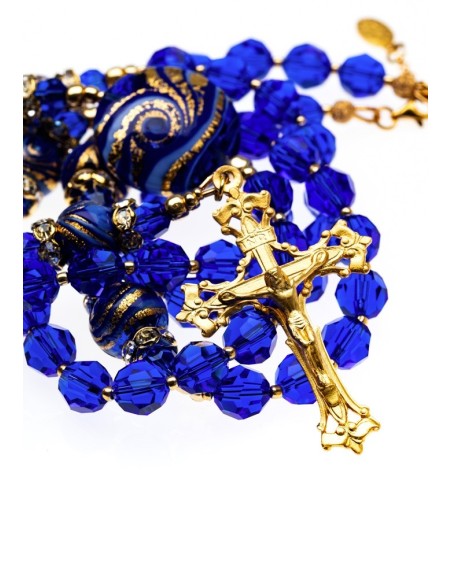 Majestic Blue Swarovski Rosary Majestic Blue Swarovski Rosary