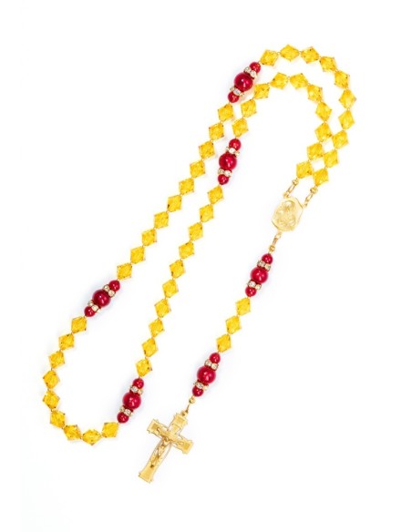 Sunflower  Crystals and Murano Glass Rosary  | Vatican Gift Sunflower  Crystals and Murano Glass Rosary  | Vatican Gift