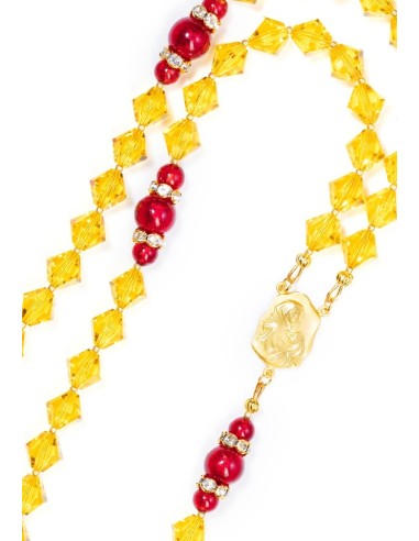 Sunflower  Crystals and Murano Glass Rosary  | Vatican Gift