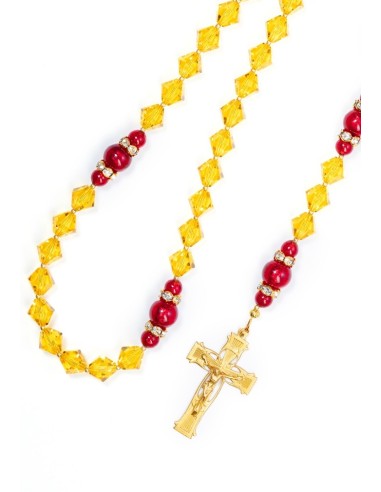 Sunflower  Crystals and Murano Glass Rosary  | Vatican Gift