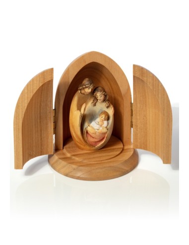 Small Modern Wooden Nativity In A Casket  | Vatican Gift