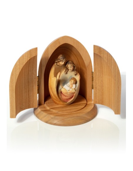 Small Modern Wooden Nativity In A Casket  | Vatican Gift Small Modern Wooden Nativity In A Casket  | Vatican Gift