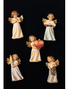 The little Angels set - hand carved in wood  | Vatican Gift