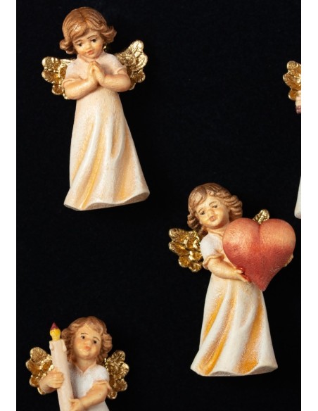 The little Angels set - hand carved in wood  | Vatican Gift