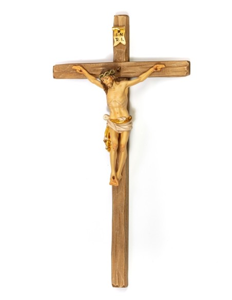 Handcarved wooden Crucifix White big  | Vatican Gift Handcarved wooden Crucifix White big  | Vatican Gift