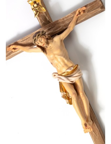 Handcarved wooden Crucifix White Small  | Vatican Gift