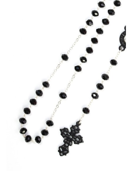 Modern look Black Crystals Rosary  | Vatican Gift
