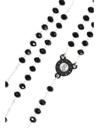 Modern look Black Crystals Rosary  | Vatican Gift