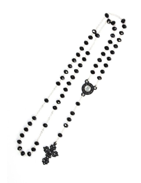 Modern look Black Crystals Rosary  | Vatican Gift
