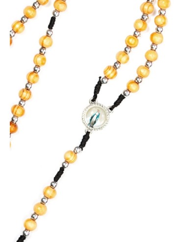 Olive wood and dark Rope Rosary  | Vatican Gift