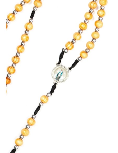 Olive wood and dark Rope Rosary  | Vatican Gift