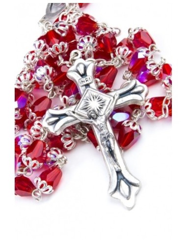 Red Crystal drop and Silver Christmas Gift  | Vatican Gift