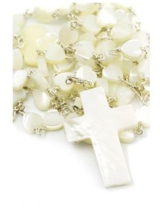 Heart Mother of Pearl with sterling silver components  | Vatican Gift