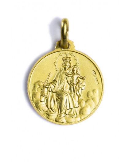 Our Lady of Mount Carmel gold plated medal