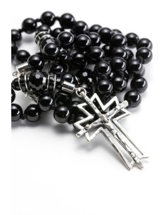Malachite, Swarovski Pearls, Sterling Silver 925 Precious Crucifix And Center Malachite, Swarovski Pearls, Sterling Silver 925 Precious Crucifix And Center