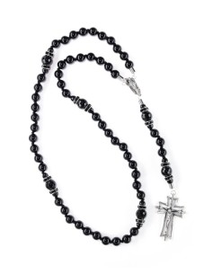 Malachite, Swarovski Pearls, Sterling Silver 925 Precious Crucifix And Center 2