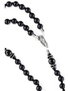 Malachite, Swarovski Pearls, Sterling Silver 925 Precious Crucifix And Center Malachite, Swarovski Pearls, Sterling Silver 925 Precious Crucifix And Center