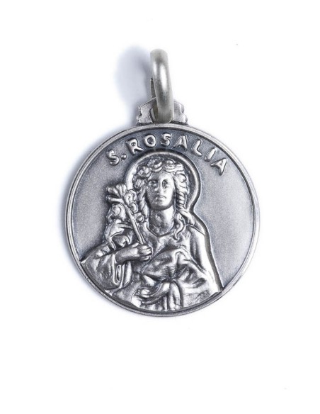 Sterling Silver St. Rosalia Medal Sterling Silver St. Rosalia Medal