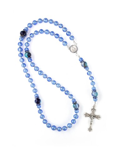 Cornflower Silver Blue Rosary