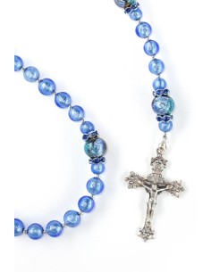 Cornflower Silver Blue Rosary Cornflower Silver Blue Rosary