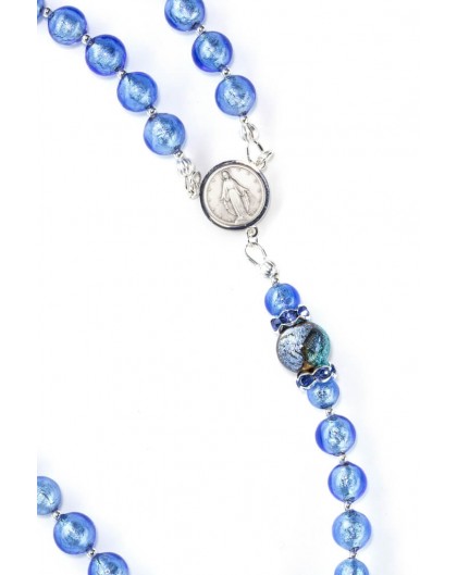 Cornflower Silver Blue Rosary
