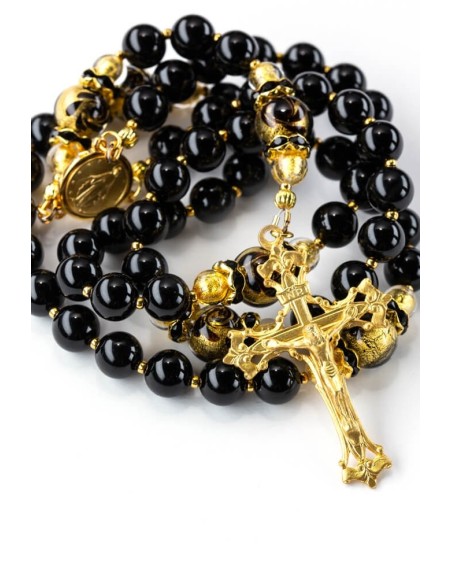 Royal Gold and Onyx Rosary Royal Gold and Onyx Rosary