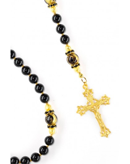 Royal Gold and Onyx Rosary