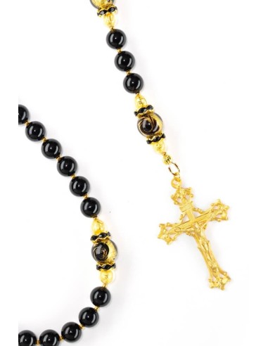 Royal Gold and Onyx Rosary