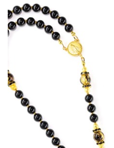 Royal Gold and Onyx Rosary