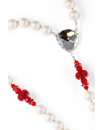 Passion Red Pearlscent Pearls Rosary
