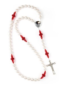 Passion Red Pearlscent Pearls Rosary