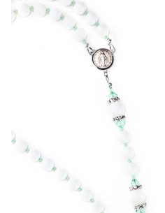 White Jade and Chrysolite Opal Crystals Rosary White Jade and Chrysolite Opal Crystals Rosary