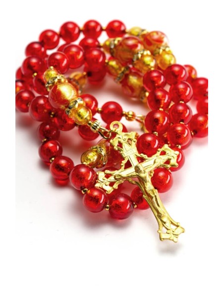 Silver Red Royal Gold Rosary Silver Red Royal Gold Rosary