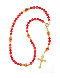 Silver Red Royal Gold Rosary Silver Red Royal Gold Rosary