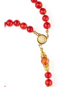 Silver Red Royal Gold Rosary