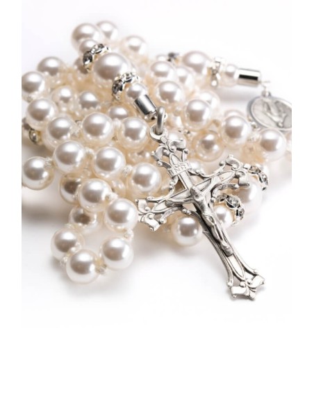 White Pearl Timeless Charm Rosary White Pearl Timeless Charm Rosary