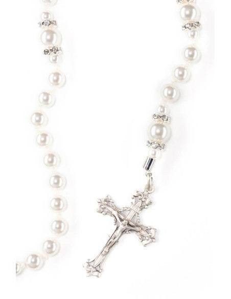 White Pearl Timeless Charm Rosary