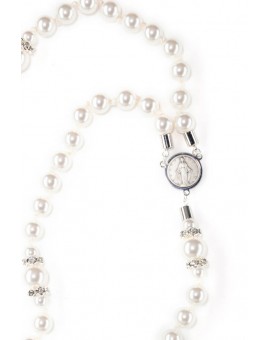 White Pearl Timeless Charm Rosary