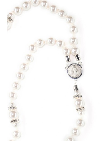 White Pearl Timeless Charm Rosary