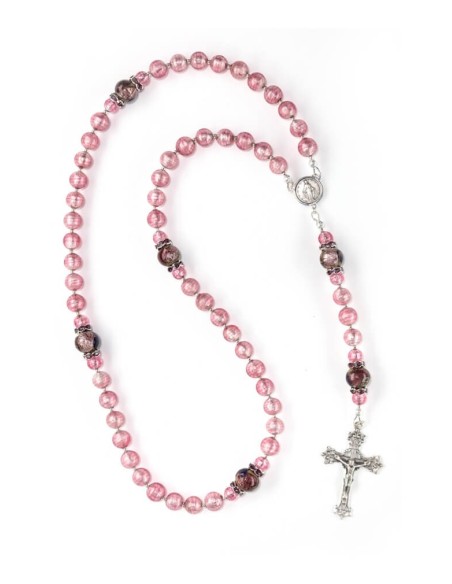 Haute Silver Pink Rosary Haute Silver Pink Rosary