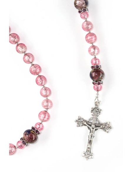 Haute Silver Pink Rosary Haute Silver Pink Rosary