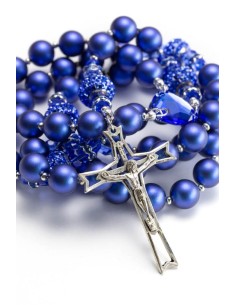 Majestic Pearlscent Blue Rosary Majestic Pearlscent Blue Rosary