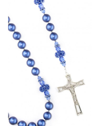 Majestic Pearlscent Blue Rosary