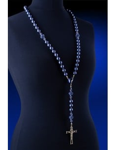 Majestic Pearlscent Blue Rosary 2