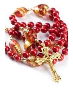 Swarovski Red Coral Rosary Swarovski Red Coral Rosary