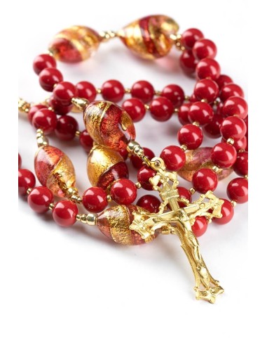 Swarovski Red Coral Rosary