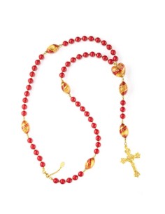 Swarovski Red Coral Rosary Swarovski Red Coral Rosary