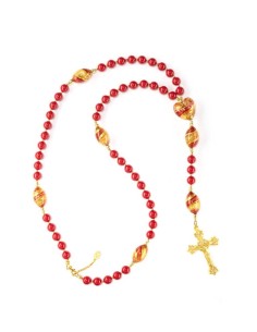 Swarovski Red Coral Rosary