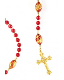 Swarovski Red Coral Rosary